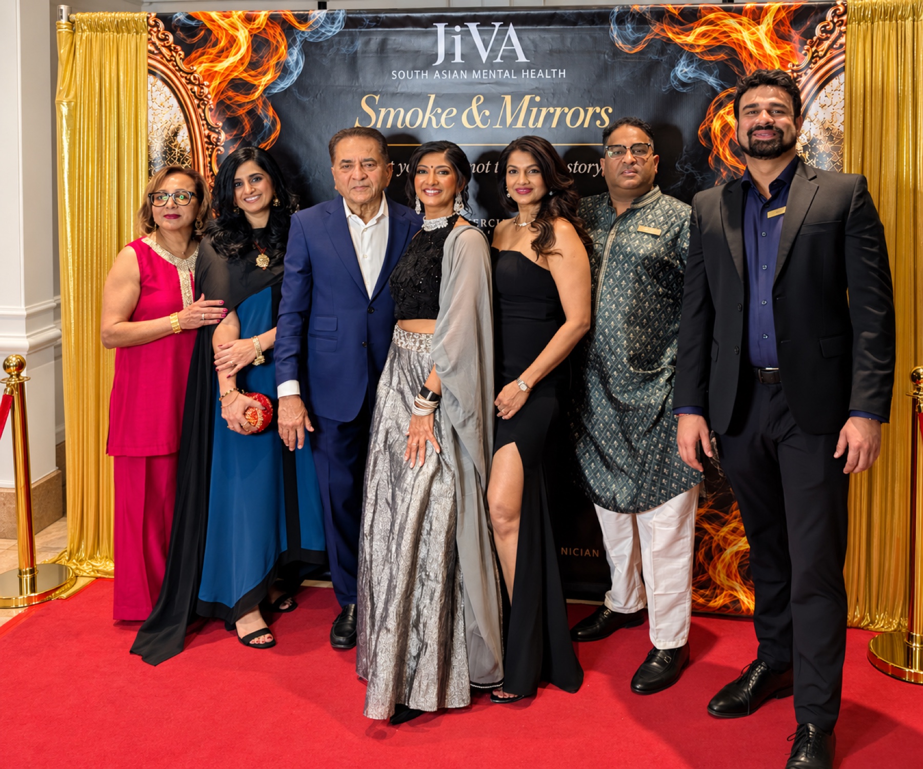 JiVA Mental Health community members at the 2026 Smoke & Mirrors Gala